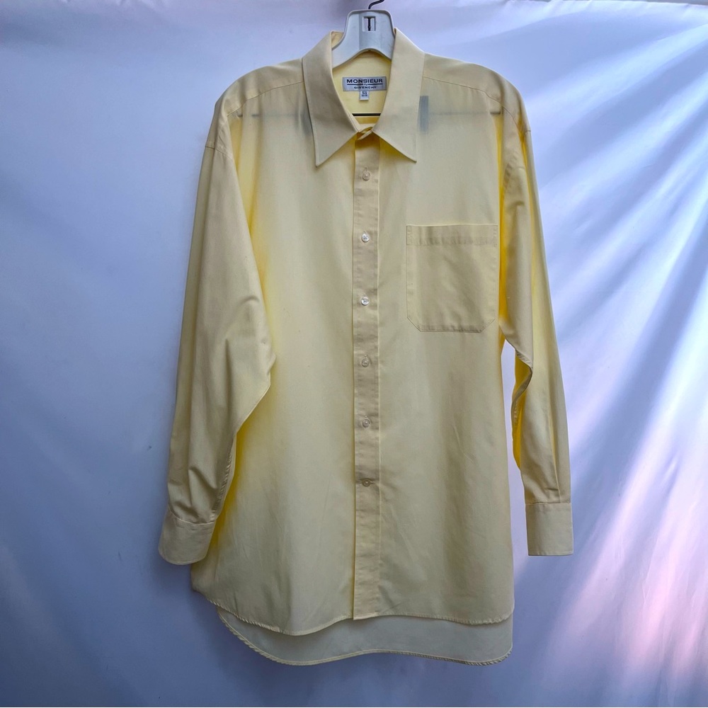 Vintagr Givenchy Monsieur - light yellow - dress shirt - lightweight - designer